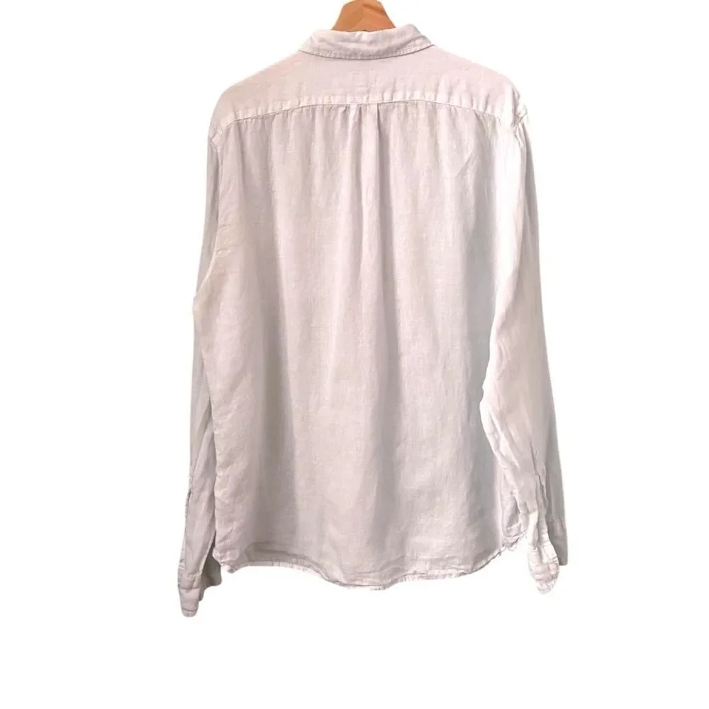J. Crew Slim Baird McNutt Irish linen Shirt in White Size XL